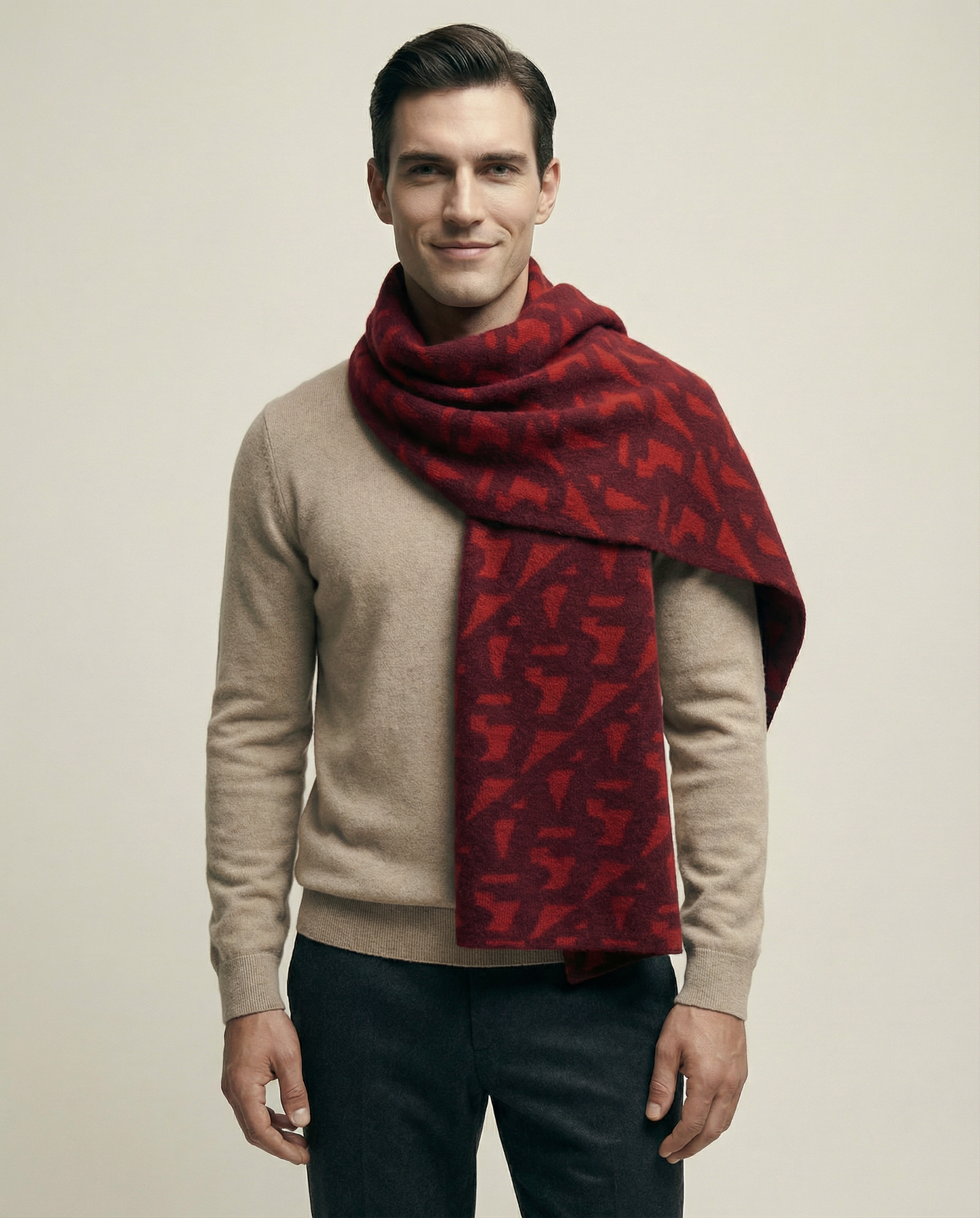 APT Cashmere Scarf (Red)